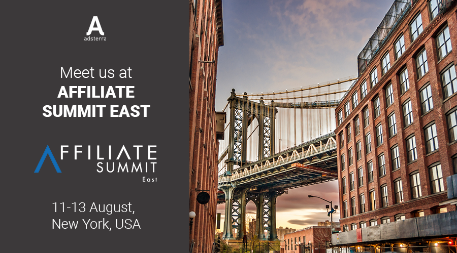 Meet Adsterra at Affiliate Summit East in New York, USA, 1113 August
