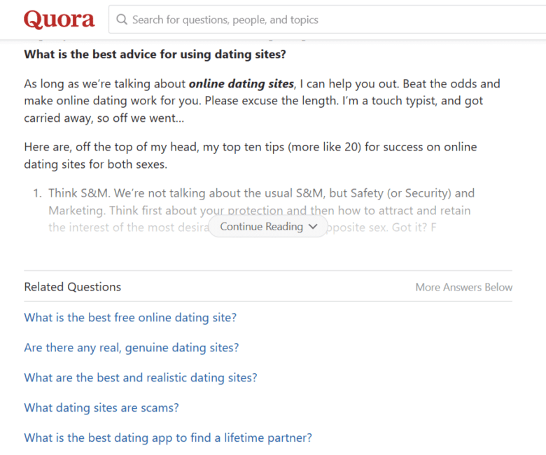 free dating sites quora