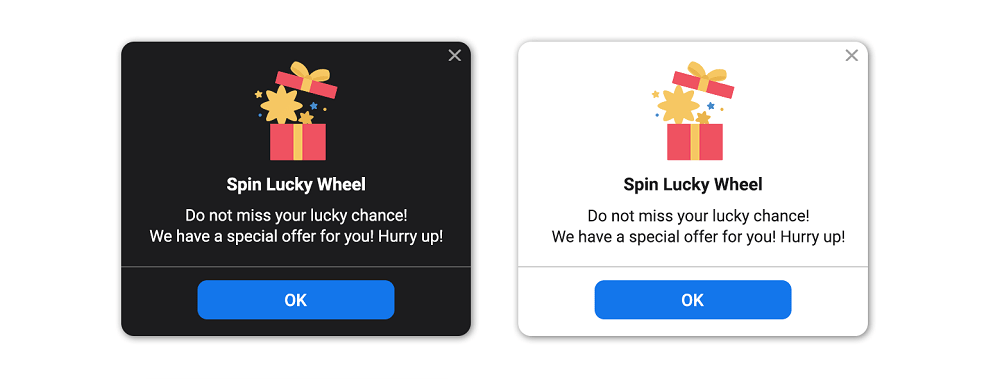Custom widgets for Sweepstakes