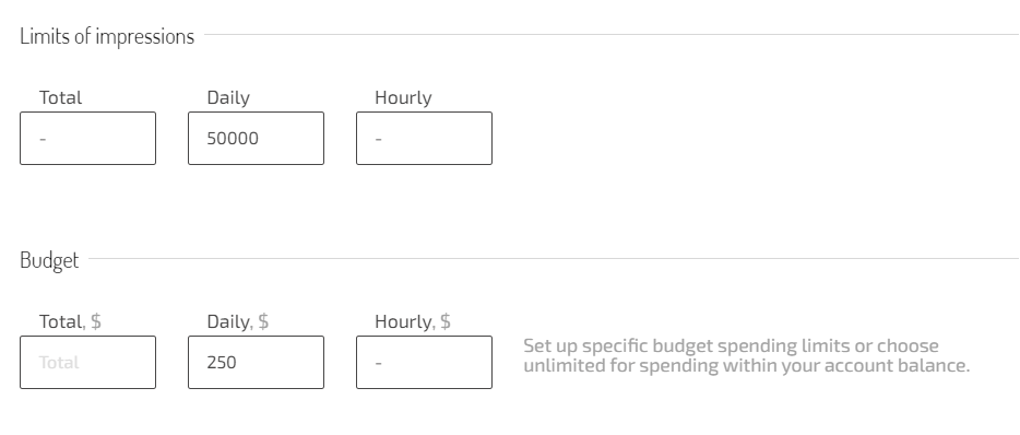 Limit your daily spending with Adsterra tools