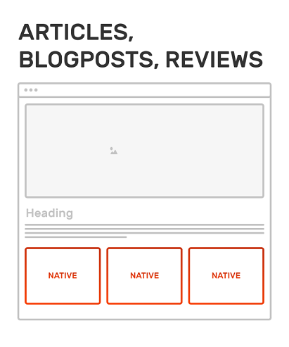 In-article native advertising