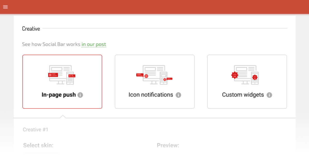 How to choose Social Bar templates
