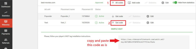 VAST code approved