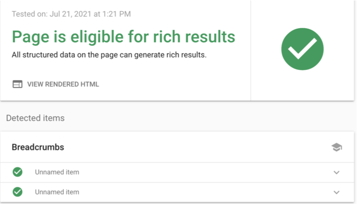 Rich test results