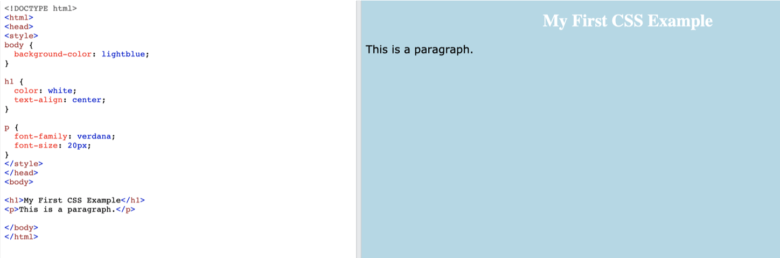 CSS example