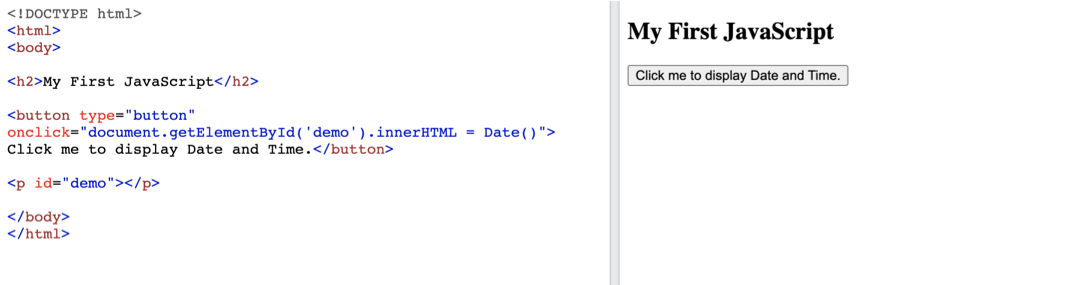 Javascript example