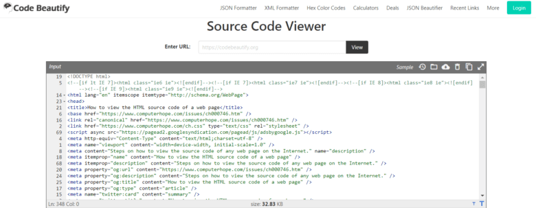 special tools to view source code