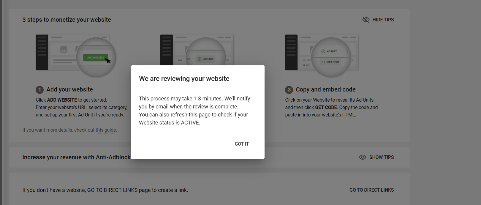 #1 How to add your website to Adsterra - 2