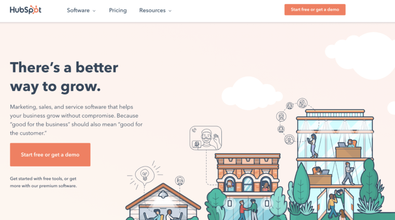 HubSpot home page