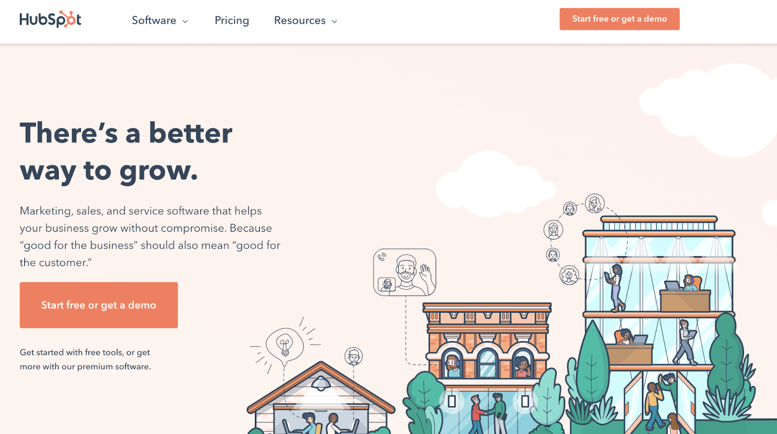 HubSpot home page