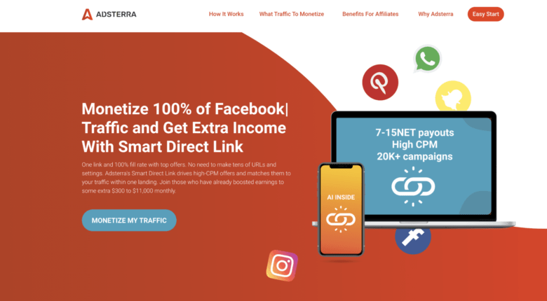 Landing page example