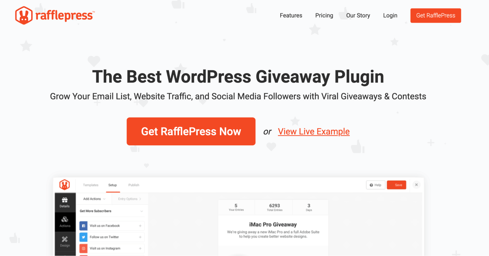 RafflePress home page