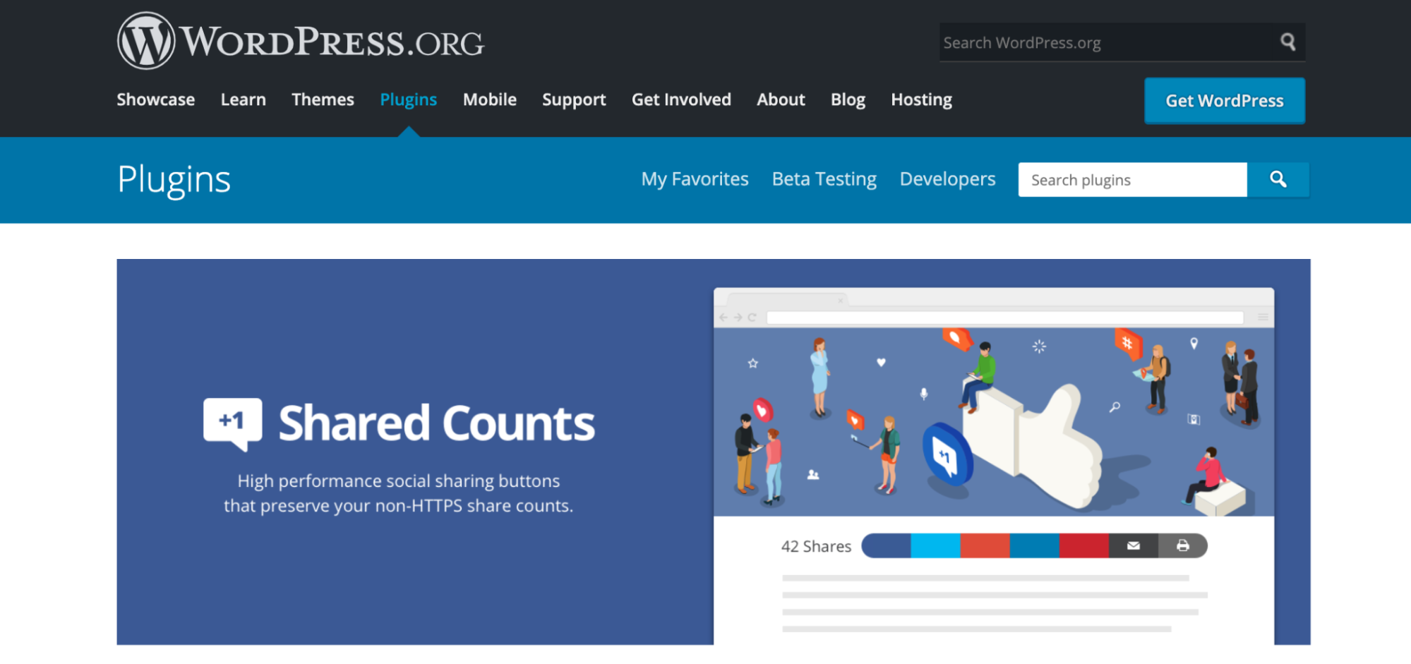 Shared Counts home page