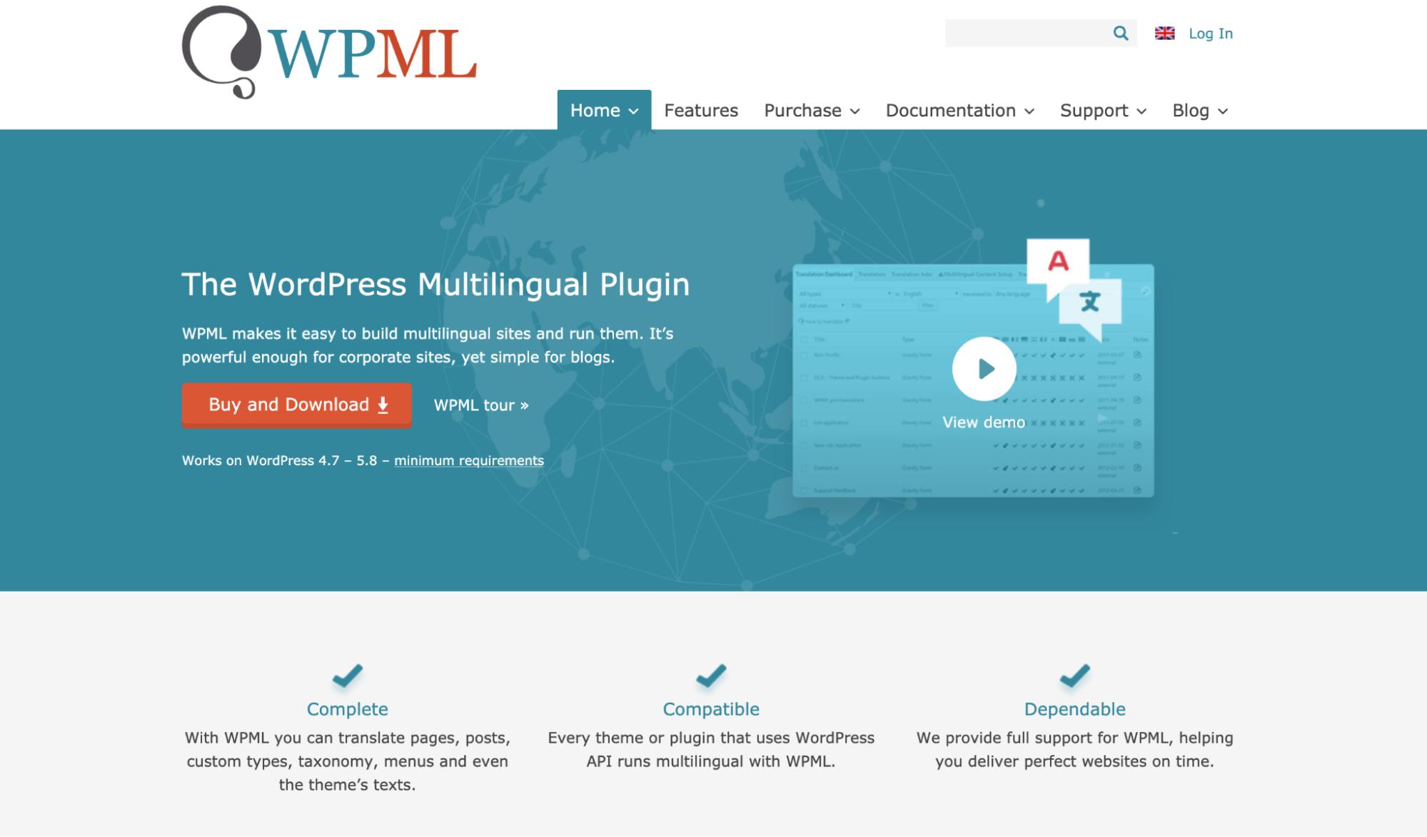 WPML home page