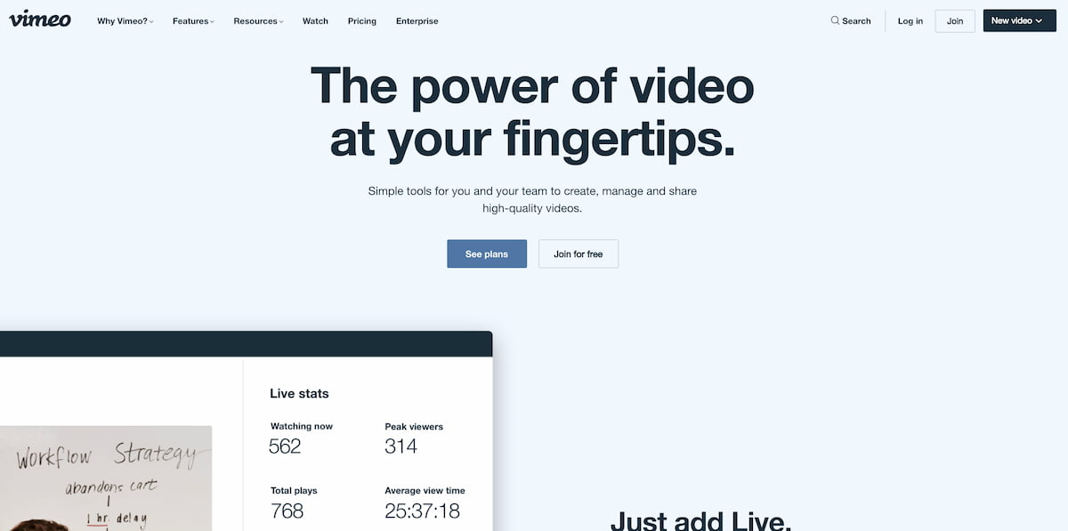 Vimeo Screenshot