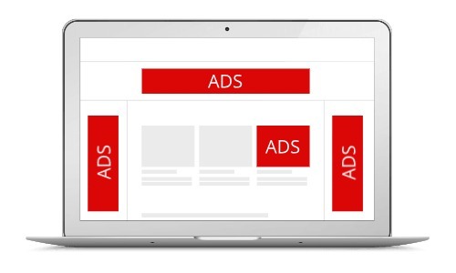 3. Too many ads on a web page