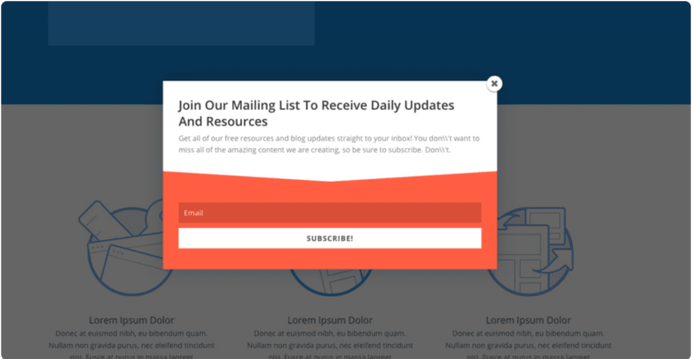 WordPress content locker mailing list form