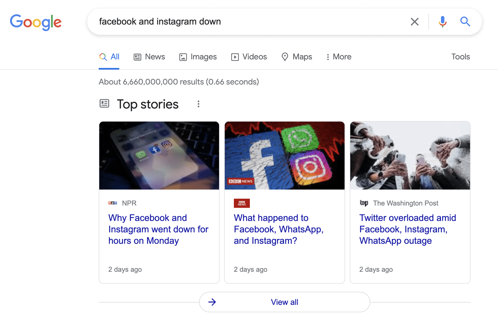 Top stories Google example