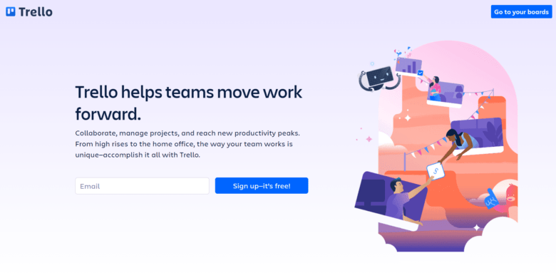 Trello home page