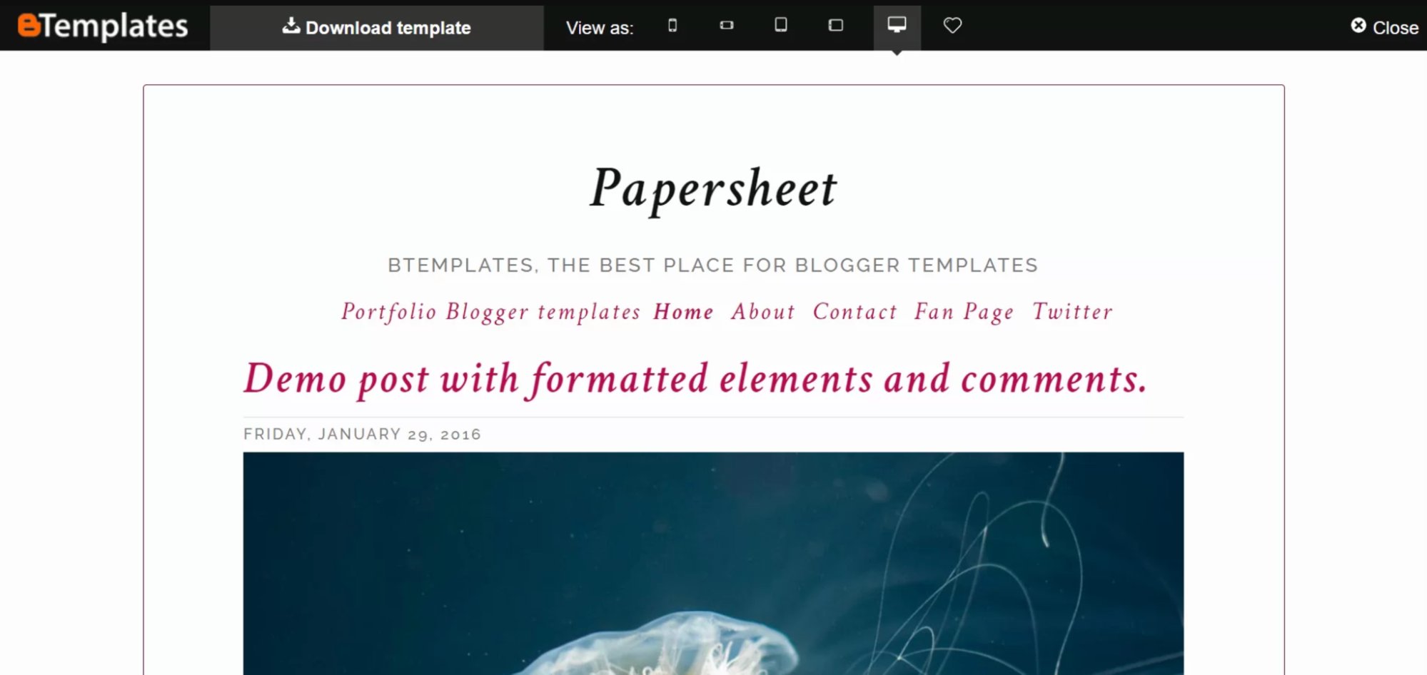 papersheet-blogger-templates