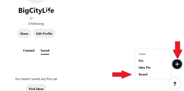 How to create a Pinterest board