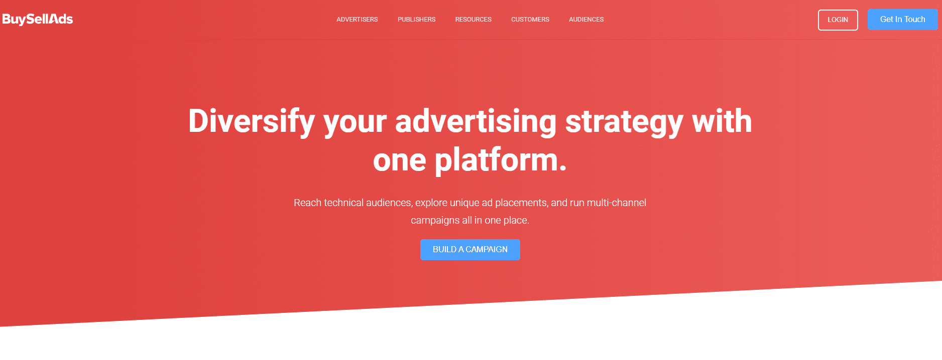 BySellAds main page screenshot