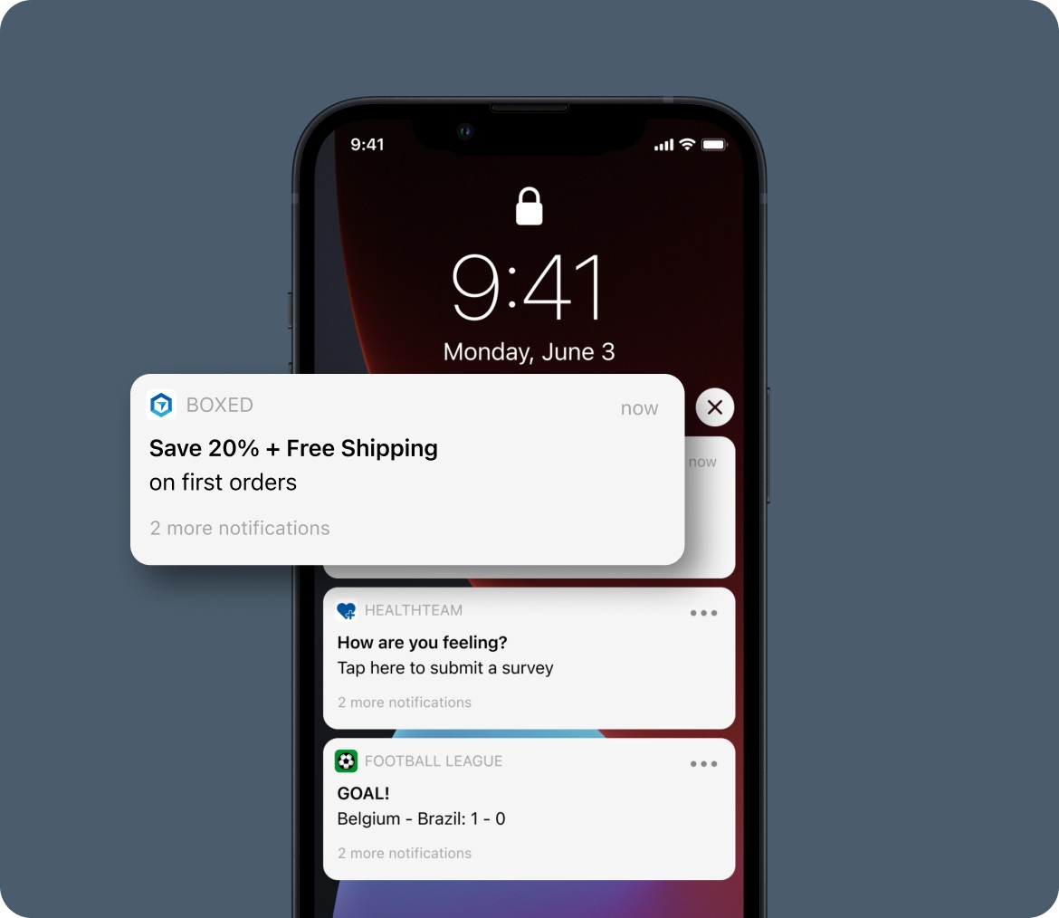 Mobile and desktop push notifications