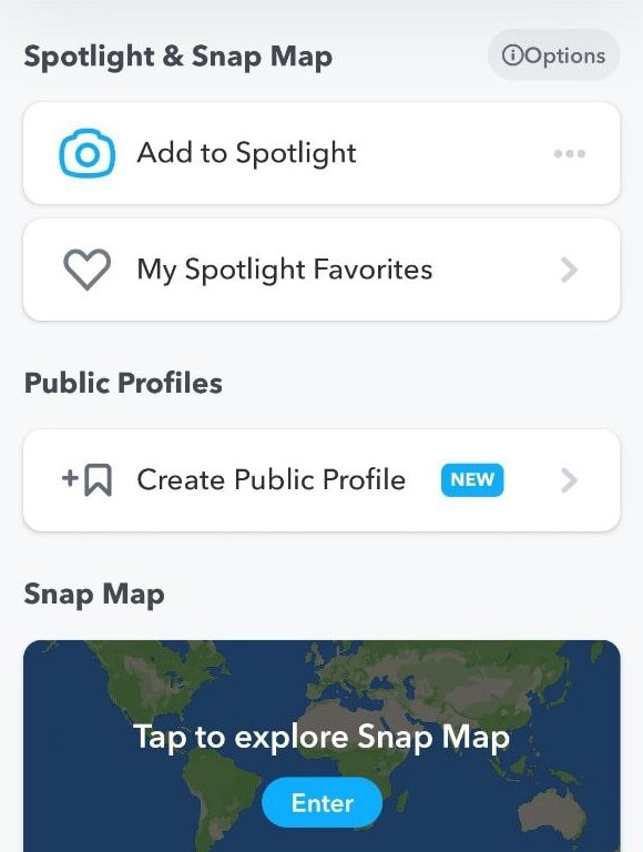Making your Snapchat profile public