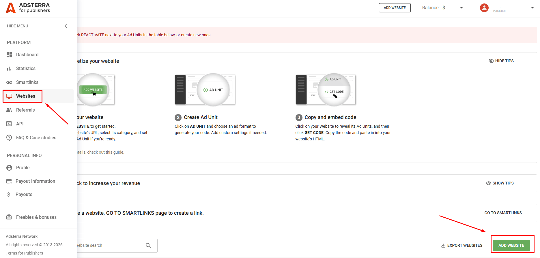 pagina-para-anadir-un-sitio-en-adsterra