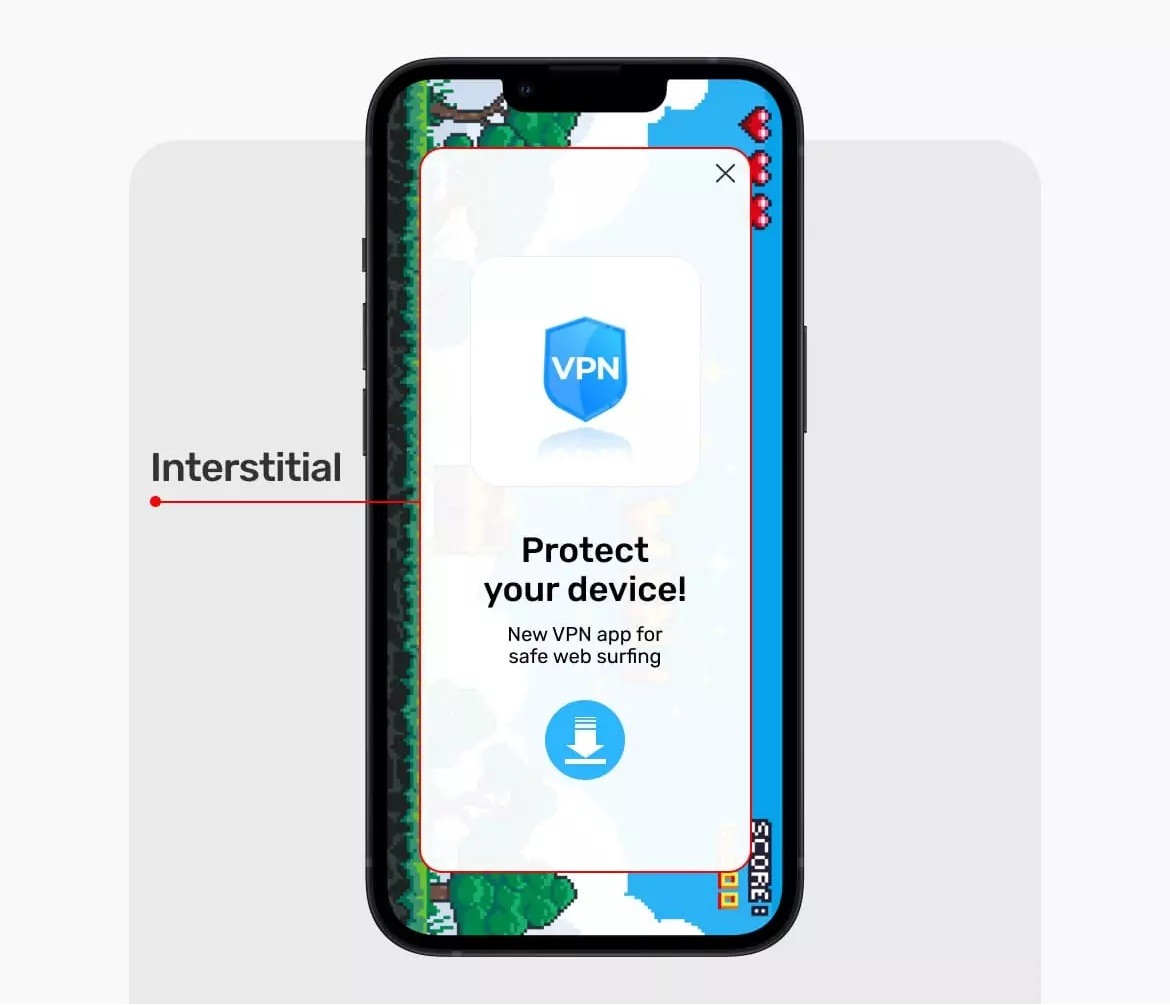 pantalla-de-dispositivo-móvil-con-anuncio-interstitial