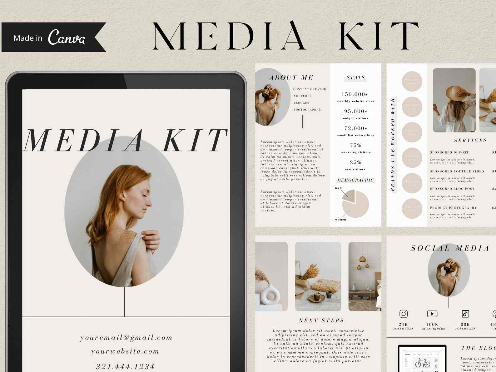 Example of a media kit