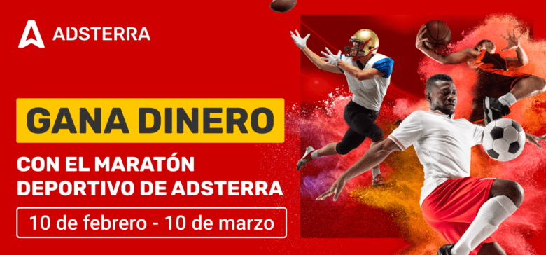 Hasta 500 $ de Cashback para Anunciantes Durante la Maratón Deportiva de Adsterra
