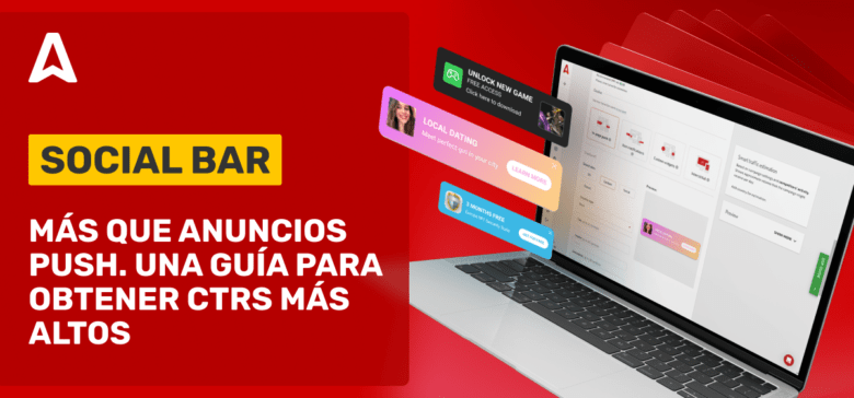 Combo de Anuncios Display e In-Page Push | Obtén CTRs Récord con Social Bar