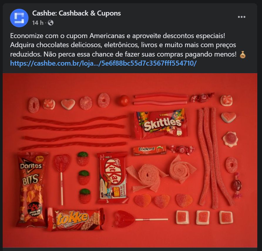 link-de-redirecionamento-no-facebook-da-cashbe