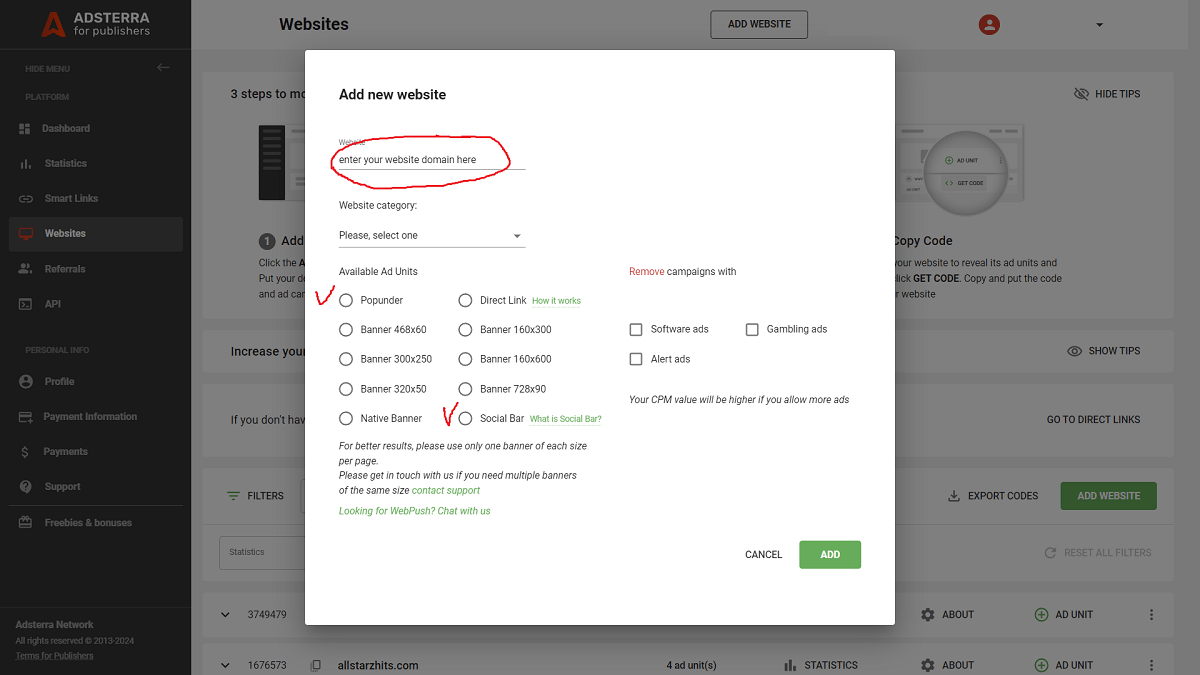 add-domain-to-adsterra