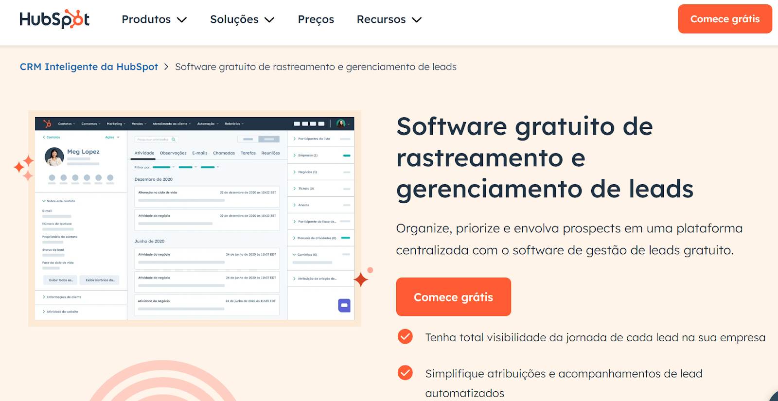 pagina-de-gerenciamento-de-sites-do-hubspot