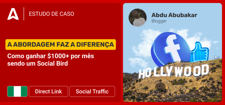 $1000+ por mês com Tráfego Social