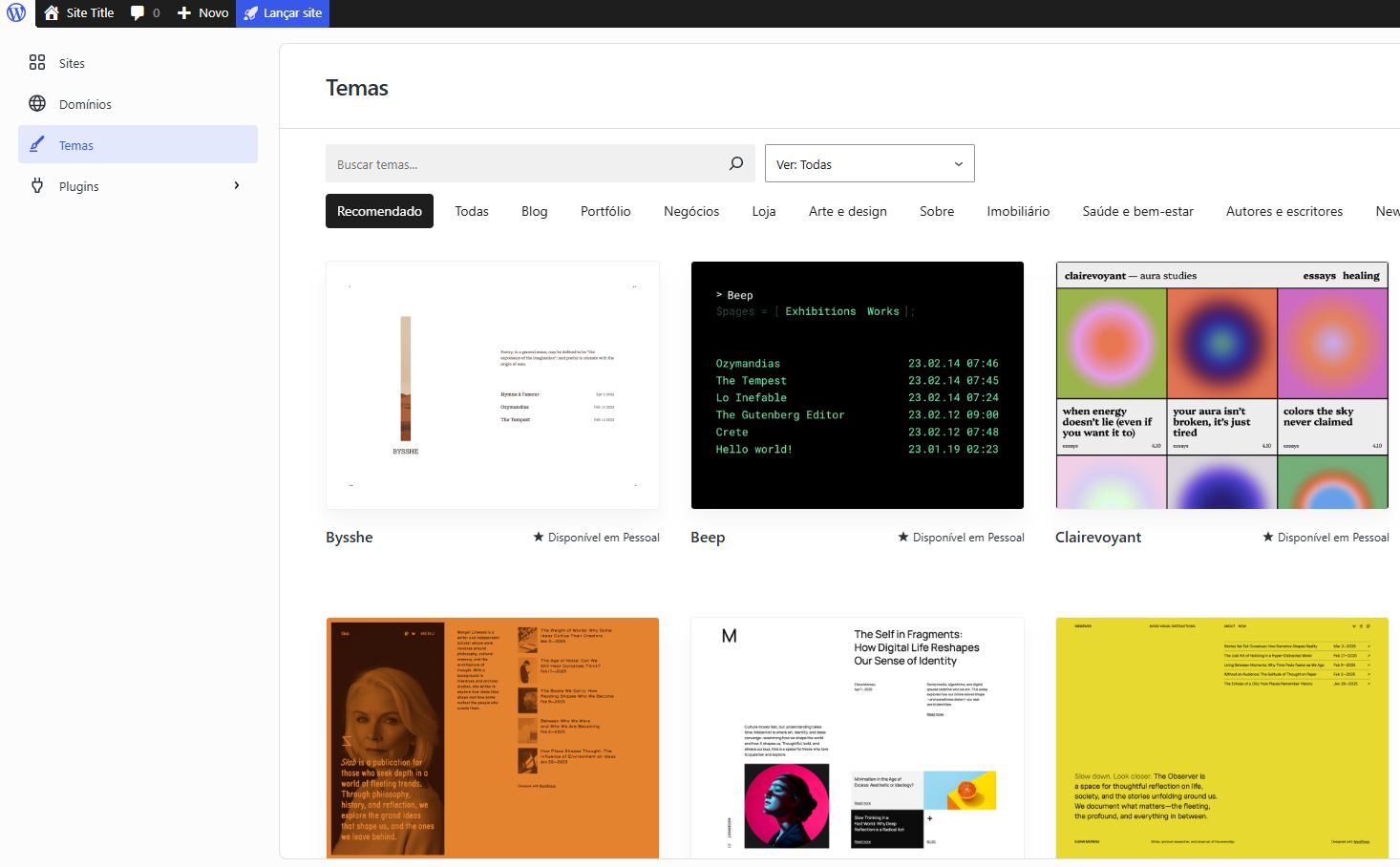 pagina-de-temas-do-wordpress