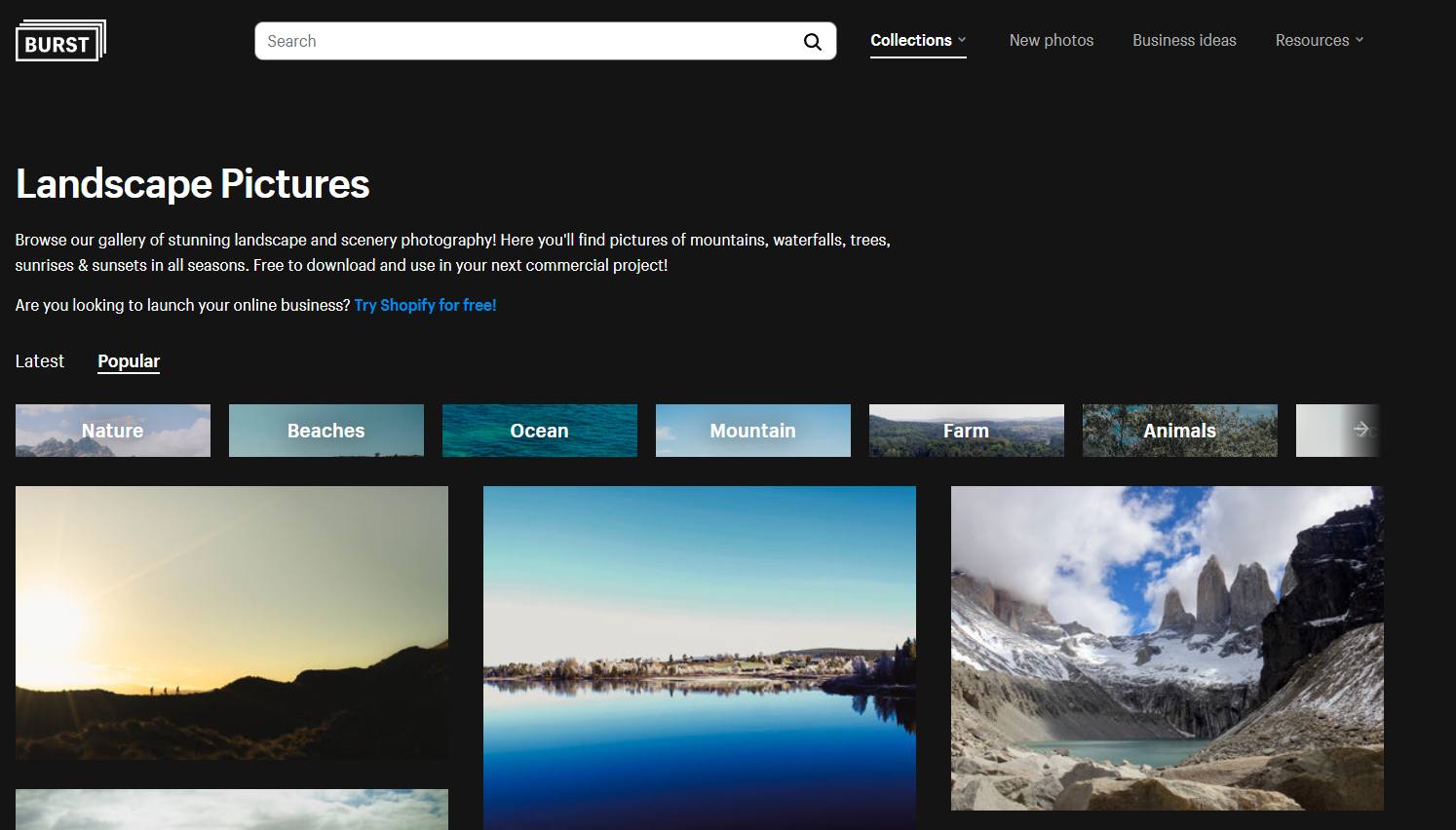 pagina-de-imagenes-de-paisajes-en-burst