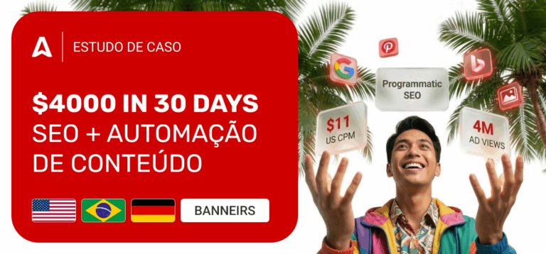 Como um Site Faturou US$ 4.000 em 30 Dias com SEO Programático: Estudo de Caso