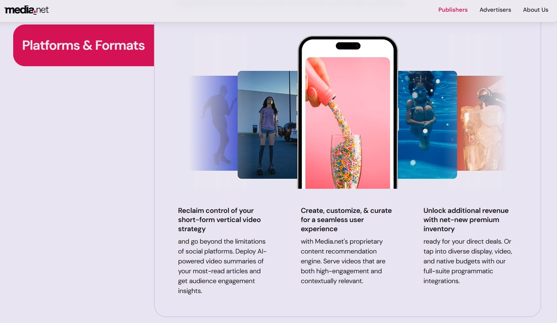 pagina de publishers de media net