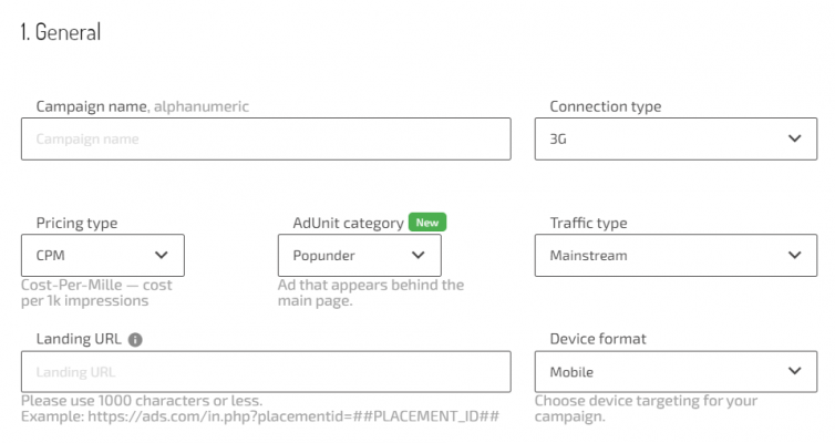 3g connection type on Adsterra platform