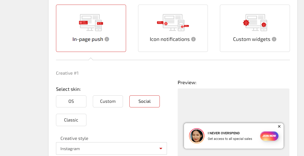 Use templates that look like social media messages