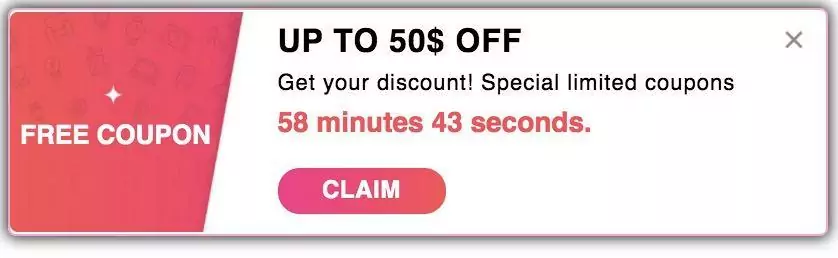 An e-shop's custom widget