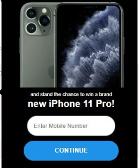 Giveaway offer landing page