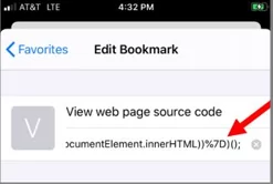 edit bookmarks on iOS