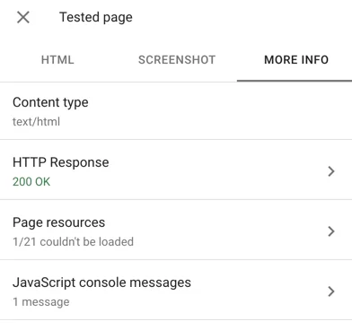 Google Search Console screenshot