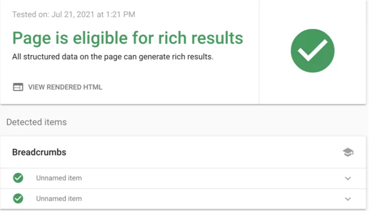 Rich test results