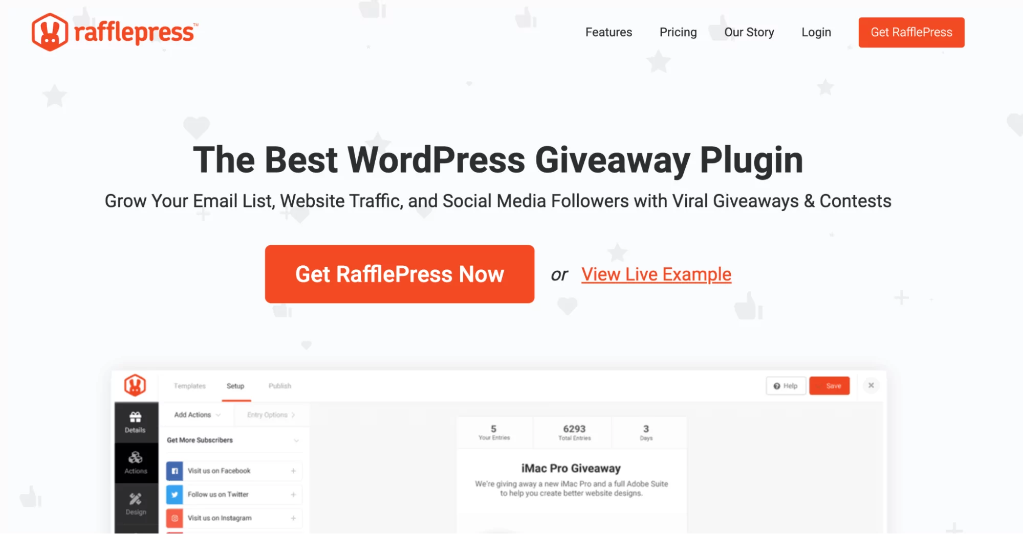 RafflePress home page