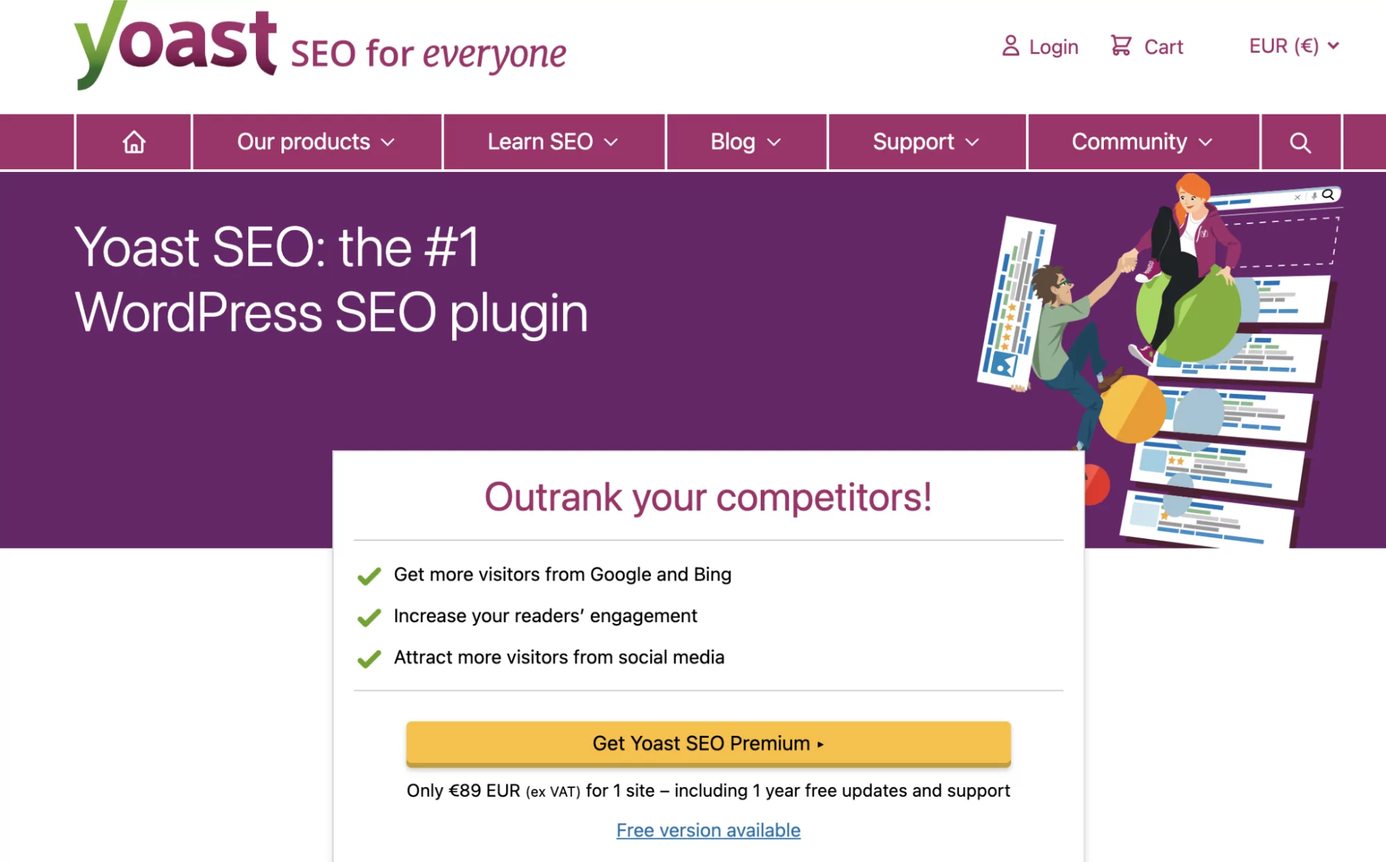 Yoast SEO home page